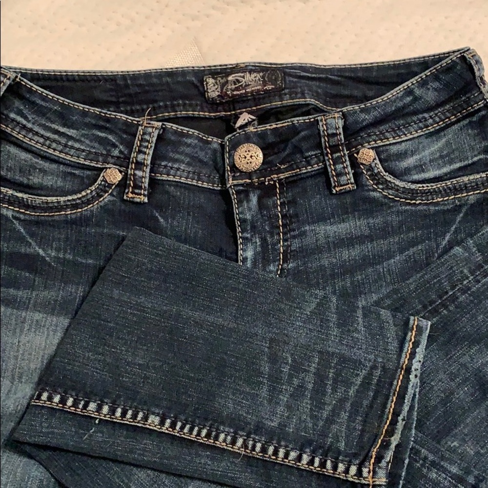 Silver Skinny Jeans